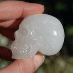Clear Quartz Crystal Skull Realistic Carving
