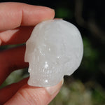 Clear Quartz Crystal Skull Realistic Carving
