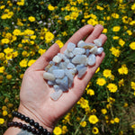 Blue Lace Agate Crystal Tumbled Stones