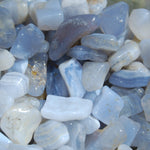 Blue Lace Agate Crystal Tumbled Stones