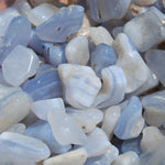 Blue Lace Agate Crystal Tumbled Stones