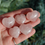 Rose Quartz Crystal Heart Shaped Palm Stone