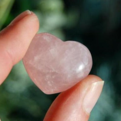 Rose Quartz Crystal Heart Shaped Palm Stone