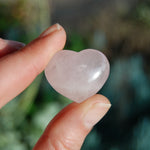 Rose Quartz Crystal Heart Shaped Palm Stone