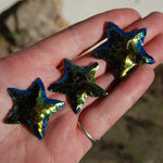 Titanium Aura Black Obsidian Stars 