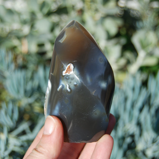 Orca Agate Crystal Flame Tower