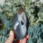 Orca Agate Crystal Flame Tower