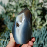 Orca Agate Crystal Flame Tower