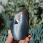 Orca Agate Crystal Flame Tower