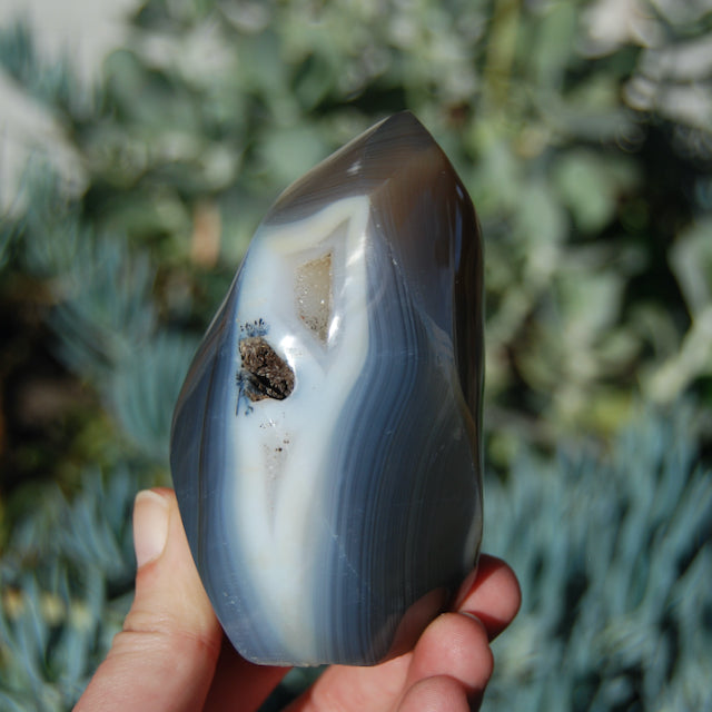 Orca Agate Crystal Flame Tower