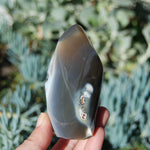 Orca Agate Crystal Flame Tower