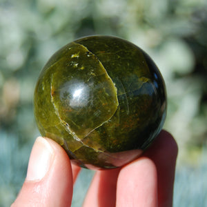 Green Opal Crystal Sphere Fairy Magic