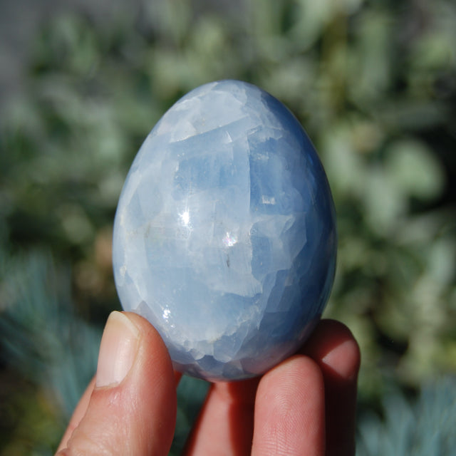 Blue Calcite Crystal Egg