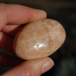 Peach Moonstone Crystal Palm Stone