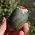 Polychrome Jasper Carved Crystal Palm Stone