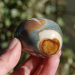 Polychrome Jasper Carved Crystal Palm Stone