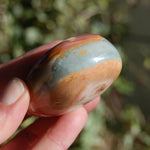 Polychrome Jasper Carved Crystal Palm Stone