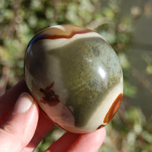 Load image into Gallery viewer, Polychrome Jasper Carved Crystal Palm Stone
