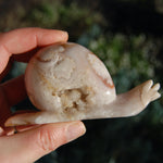 Sakura Flower Agate Crystal Snail CarvingSakura Flower Agate Crystal Snail Carving
