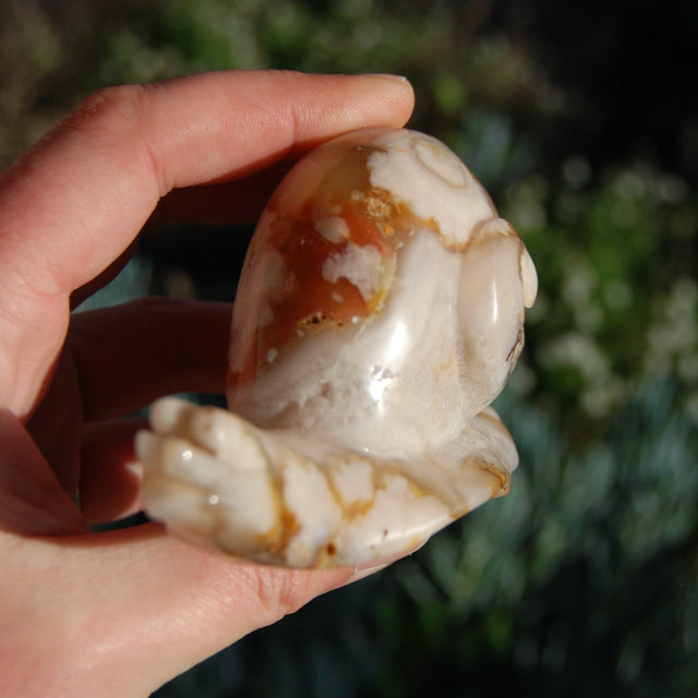 Sakura Flower Agate Crystal Snail CarvingSakura Flower Agate Crystal Snail Carving