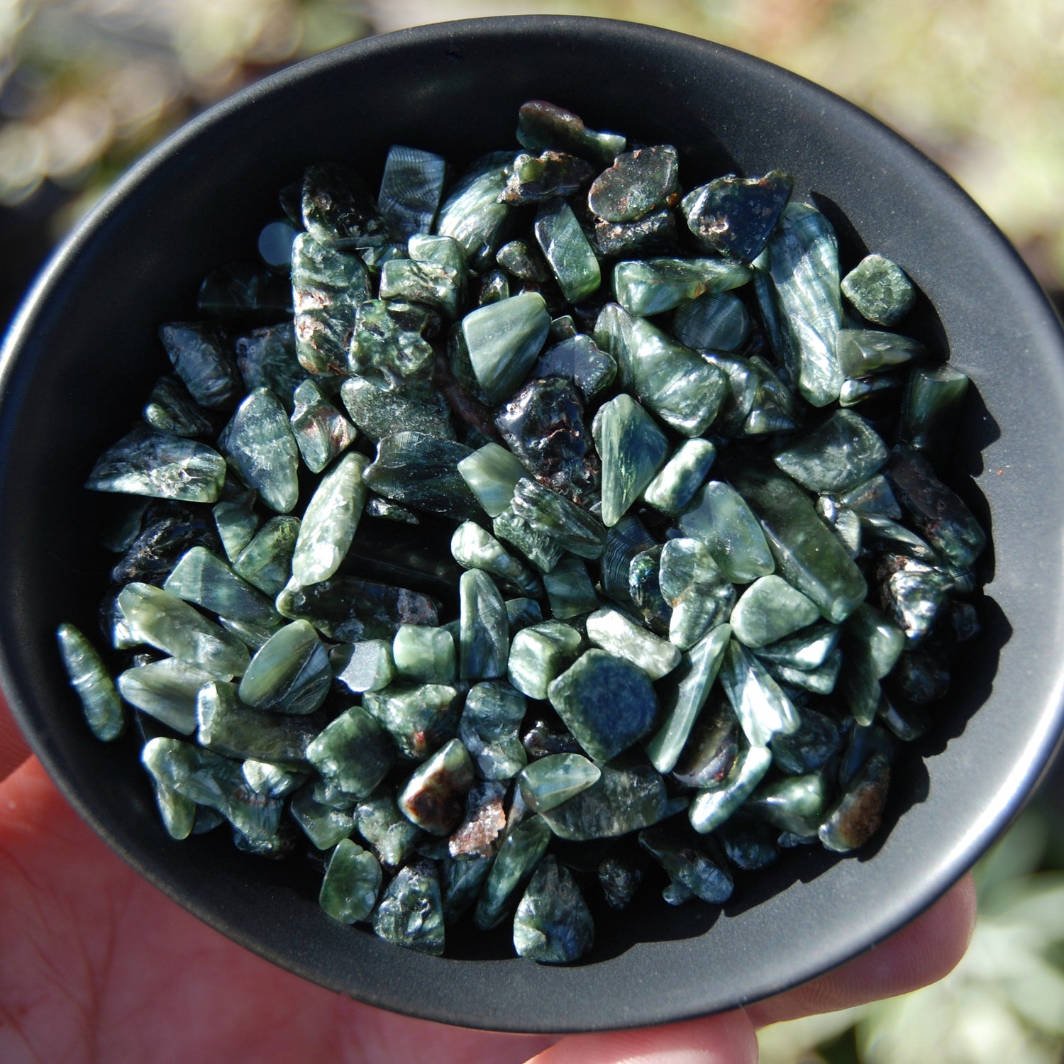 Seraphinite Crystal Tumbled Gemstone Chips
