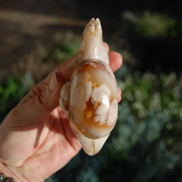 Sakura Flower Agate Crystal Snail CarvingSakura Flower Agate Crystal Snail Carving