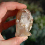 Sakura Flower Agate Crystal Snail Carving