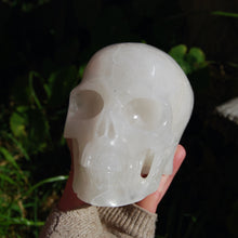 Load image into Gallery viewer, HUGE Black Tourmaline Quartz Crystal Skull, Realistic Skull Carving

