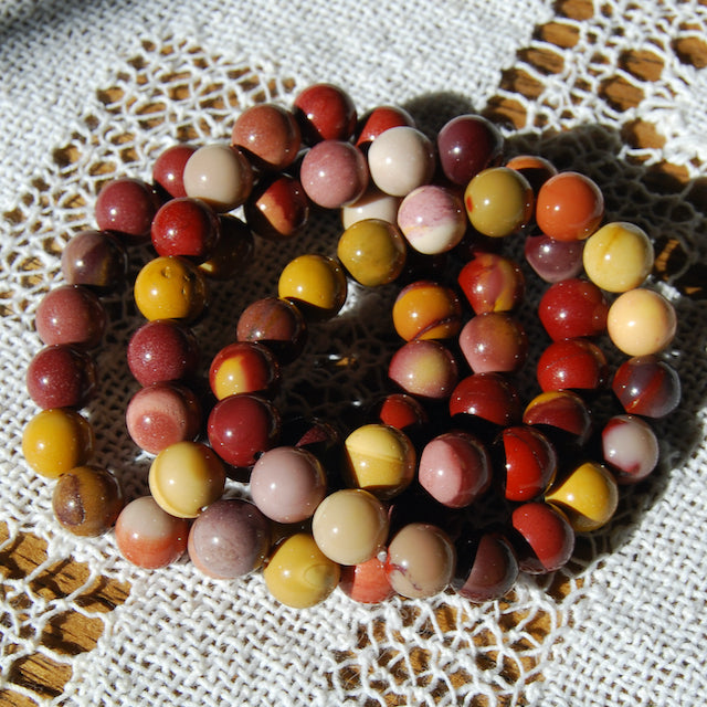 Mookaite Jasper Crystal Bracelet 10mm Natural Gemstone Beads