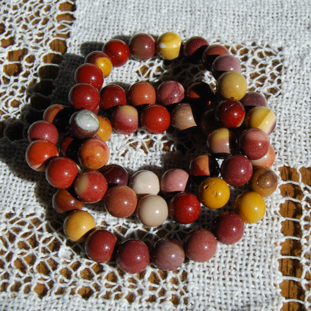 Mookaite Jasper Crystal Bracelet 10mm Natural Gemstone Beads