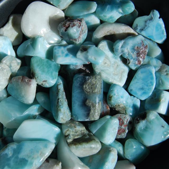 Larimar Crystal Small Tumbled Stones 20 Piece Lot