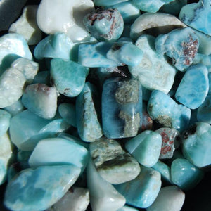 Larimar Crystal Small Tumbled Stones 20 Piece Lot
