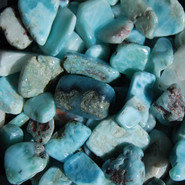 Larimar Crystal Small Tumbled Stones 20 Piece Lot