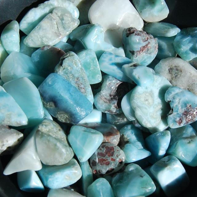 Larimar Crystal Small Tumbled Stones 20 Piece Lot
