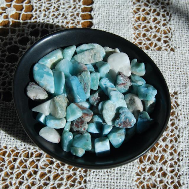 Larimar Crystal Small Tumbled Stones 20 Piece Lot