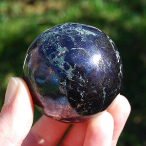 RARE Covellite Crystal Sphere, Blue Covellite Crystal, Peru