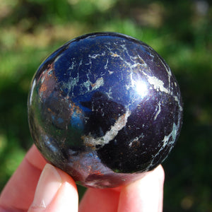 RARE Covellite Crystal Sphere, Blue Covellite Crystal, Peru