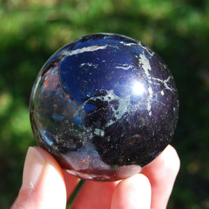 RARE Covellite Crystal Sphere, Blue Covellite Crystal, Peru