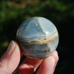 Lemurian Aquatine Calcite Crystal Sphere, Rare Blue Calcite, Argentina