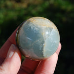Lemurian Aquatine Calcite Crystal Sphere, Rare Blue Calcite, Argentina