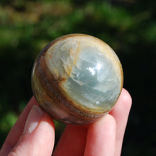 Load image into Gallery viewer, Lemurian Aquatine Calcite Crystal Sphere, Rare Blue Calcite, Argentina
