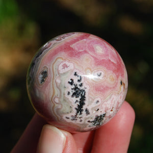 Genuine Rhodochrosite Gemstone Sphere, Pink Rhodochrosite Crystal, Argentina