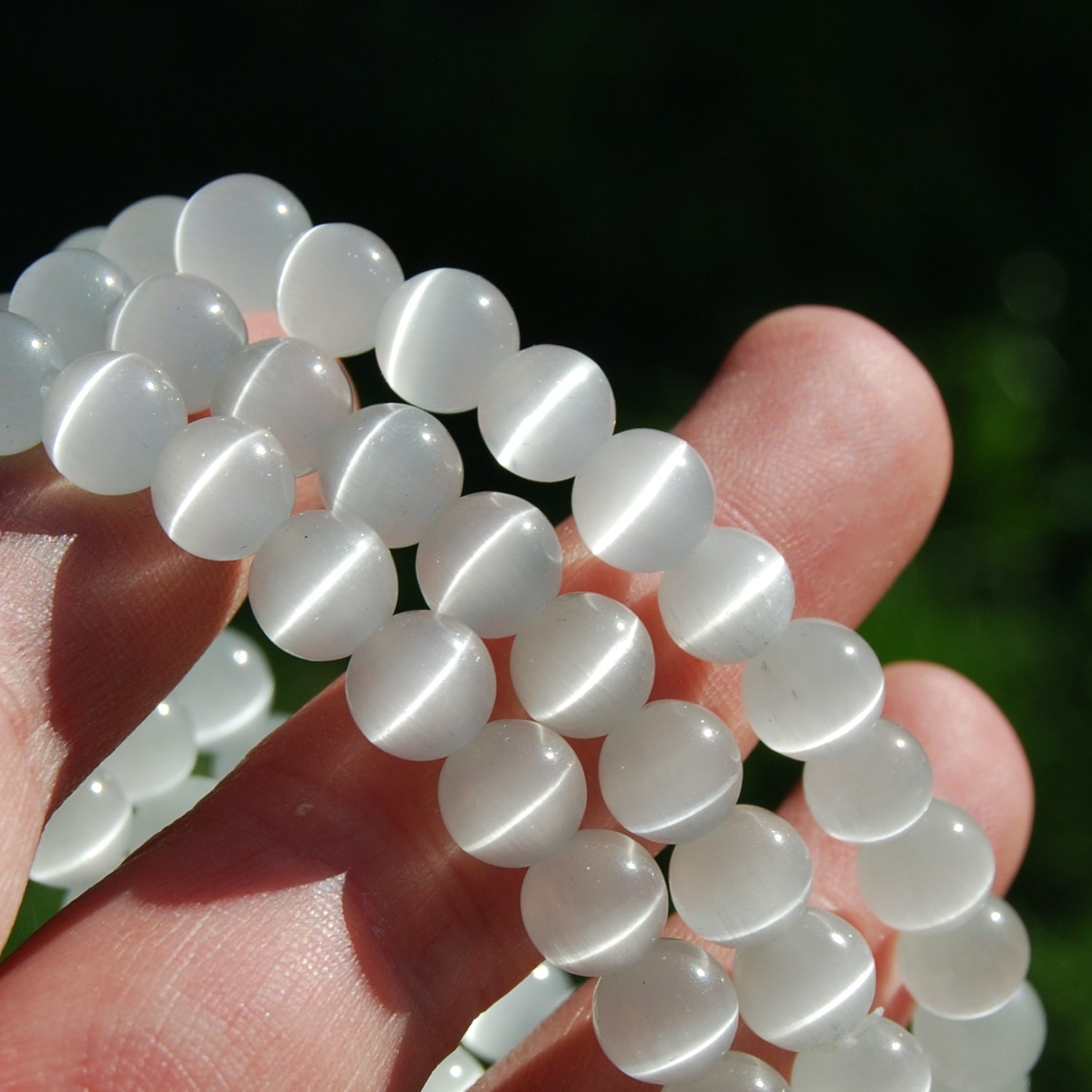 Selenite Crystal Beaded Bracelet