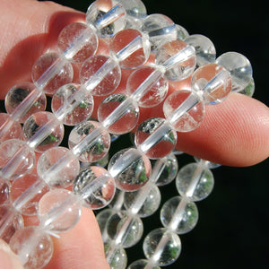 Clear Quartz Crystal Bracelet, 8mm Natural Gemstone Beads