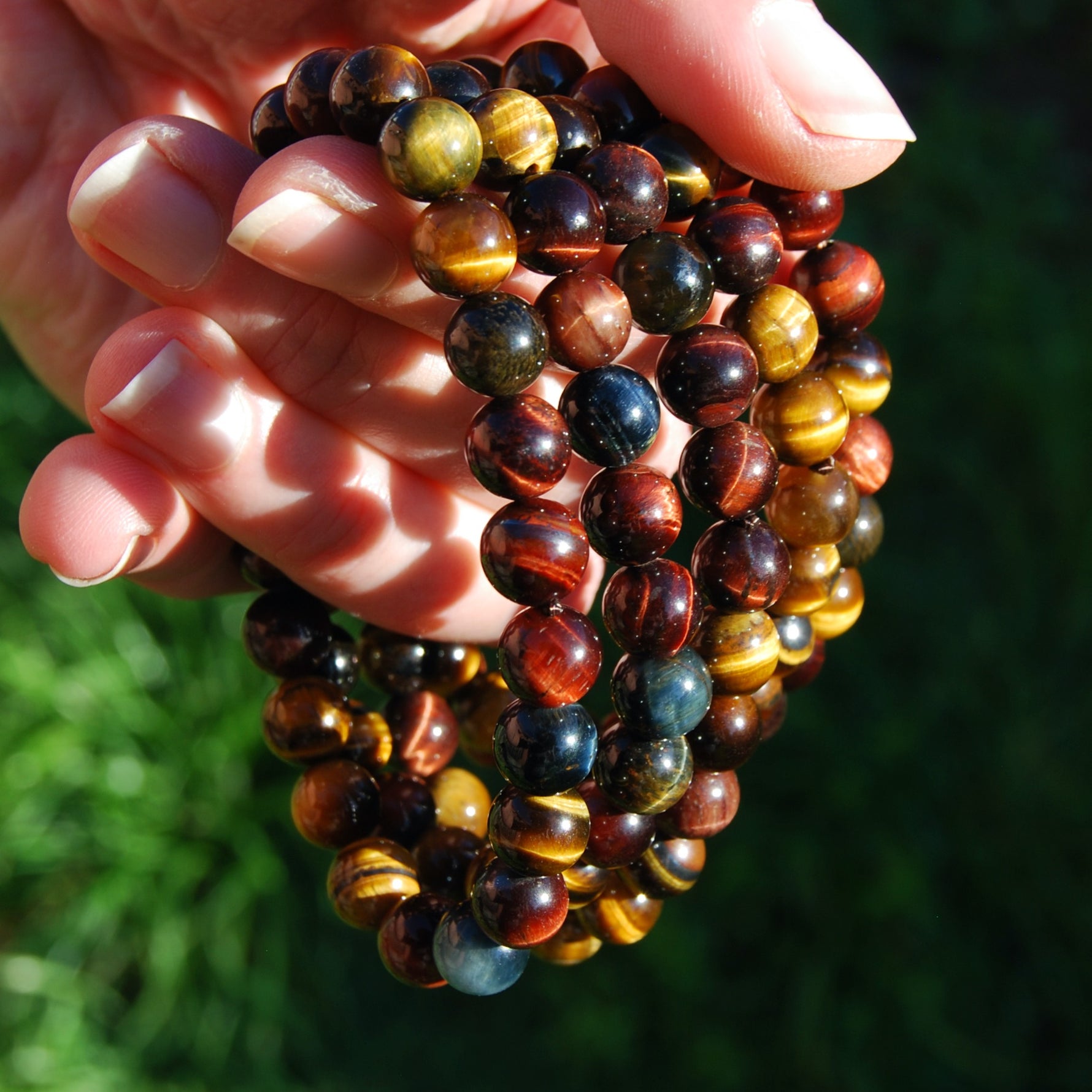 Mixed Tiger's Eye Crystal Beaded Bracelet