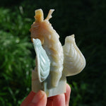 Chinese Amazonite Dragon Gargoyle Crystal Carving