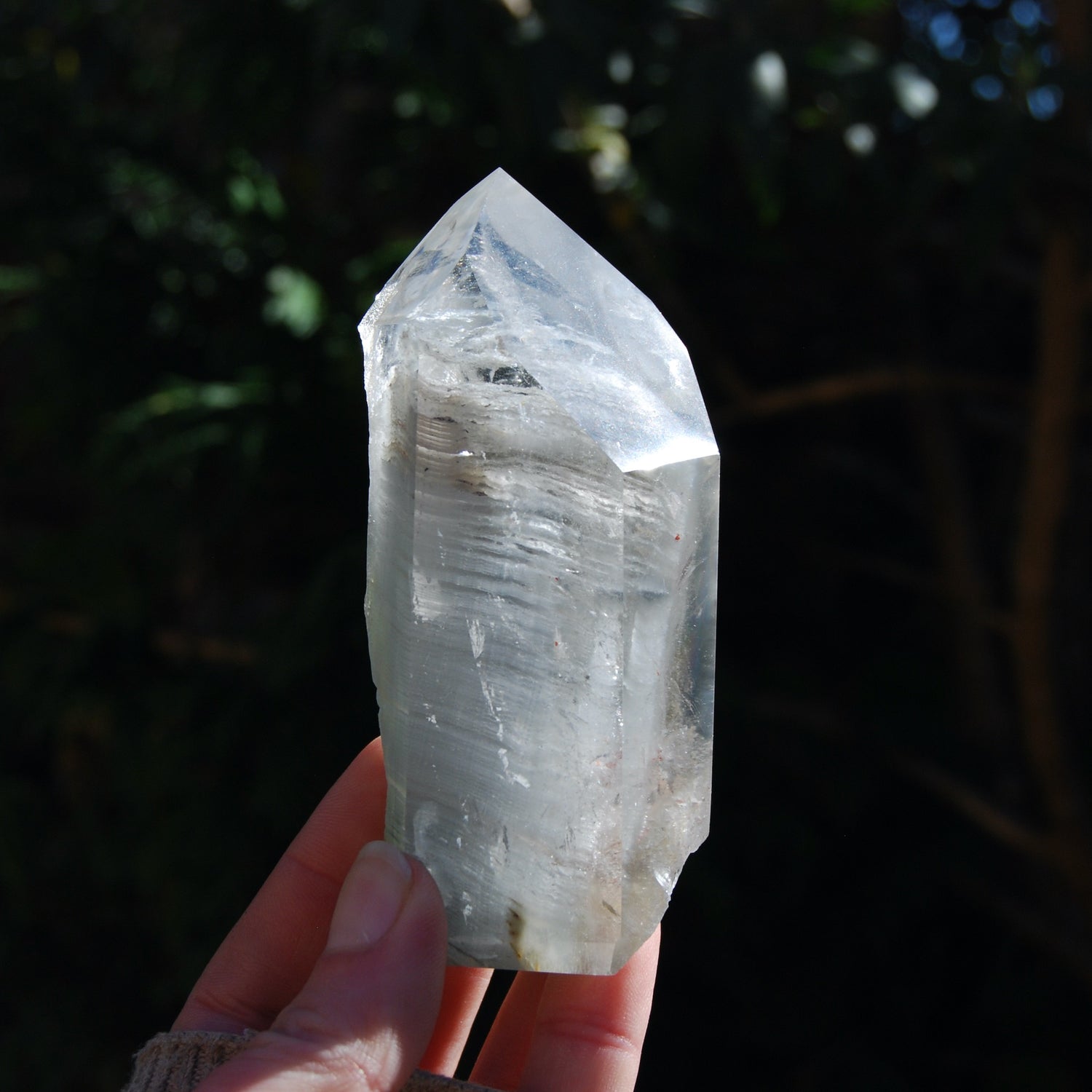RARE Blue Amphibole Quartz Crystal Tower, Blue Angel Phantom Quartz, Brazil