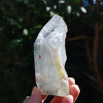 RARE Blue Amphibole Quartz Crystal Tower, Blue Angel Phantom Quartz, Brazil