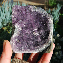 Load image into Gallery viewer, 1.3lb Raw Amethyst Geode Crystal Cathedral Cluster, Self Standing, Uruguay
