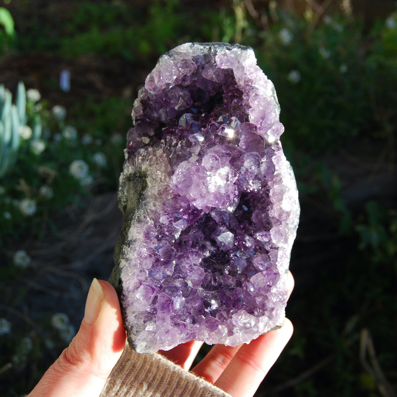 Amethyst Geode Crystal Cathedral Cluster Uruguay Self Standing